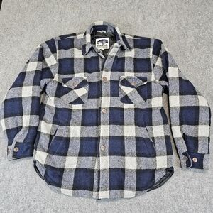 Vintage 80s Forrestel Wool Blend Shirt Jacket Shacket HEAVY Quilted Mens M Rare